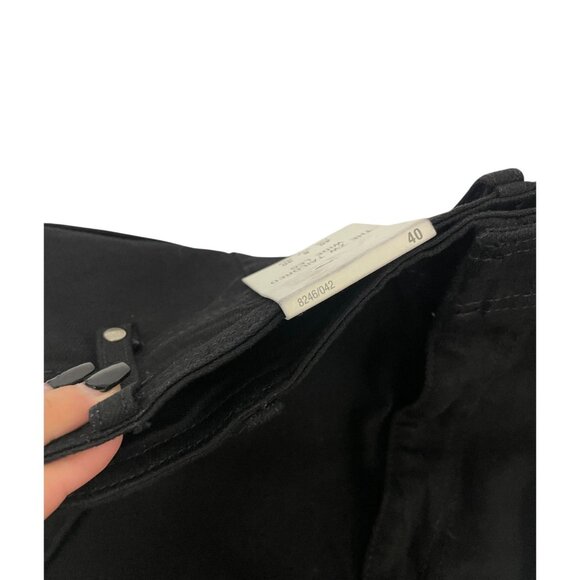 Zara Womens Jeans EU 40 US 8 ZW Tailored Wide Leg Black Denim 8246/042 NWT - Picture 10 of 16